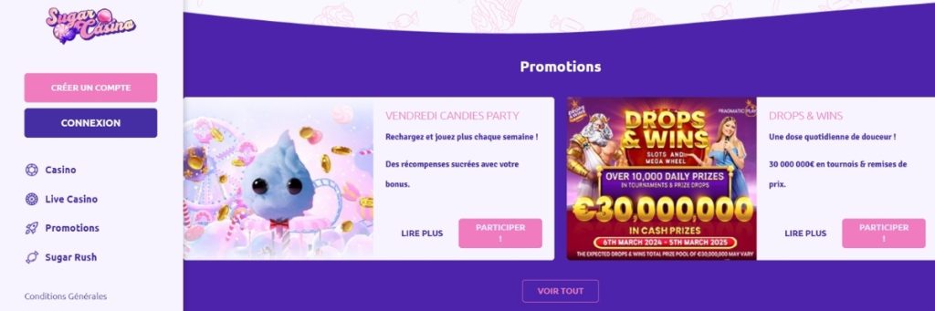 Sugar Casino Promotions